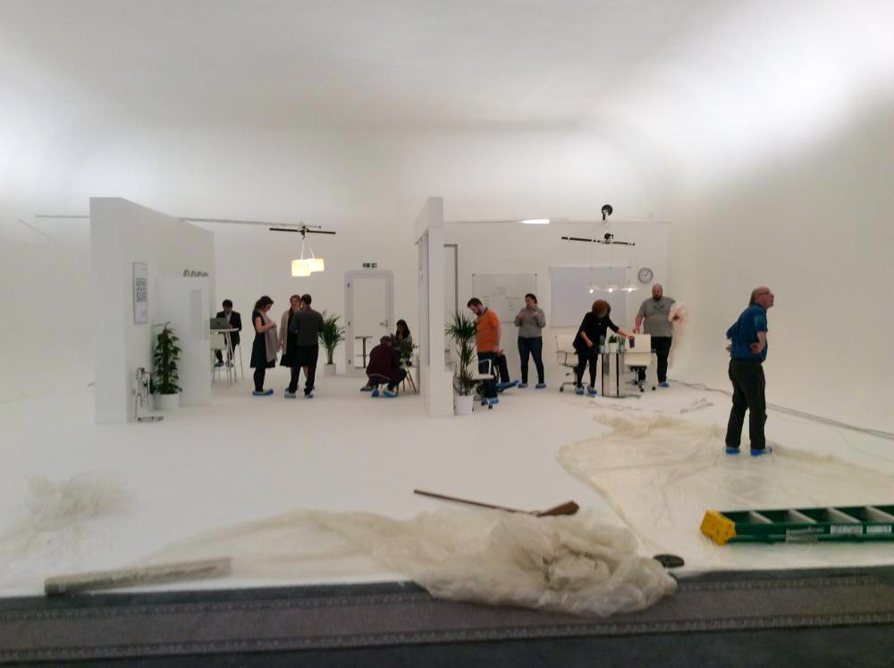 Installation of office set